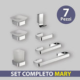 KIT ACCESSORI DA BAGNO 7 PEZZI SERIE MARY